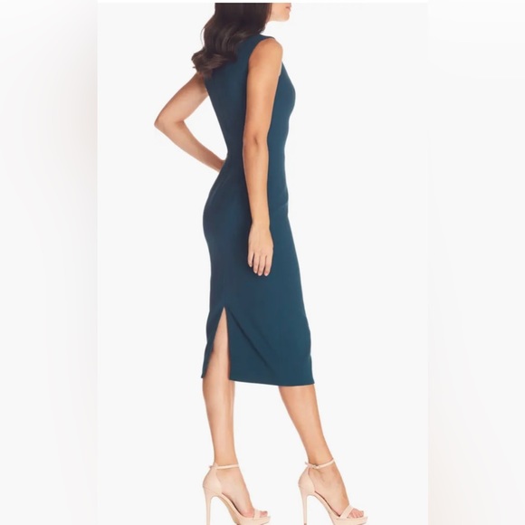 NWT Dress The Population Elle Sheath Dress Pine Sz L - Picture 2 of 7